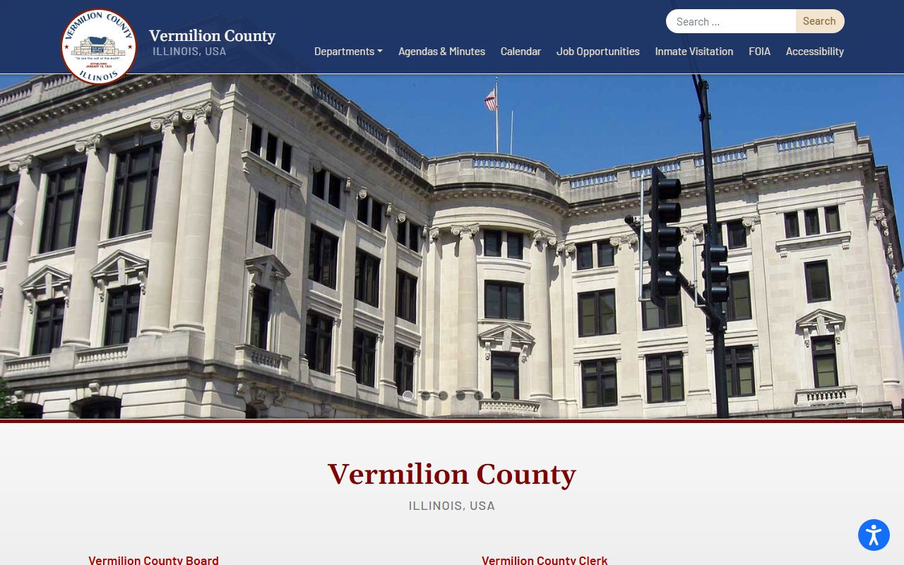 Vermilion County government homepage for traffic ticket records