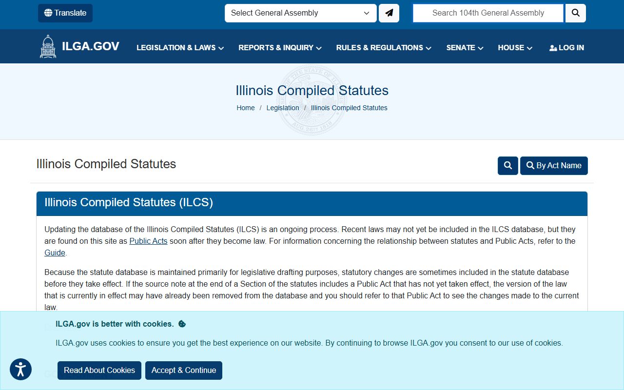 Illinois Compiled Statutes database for traffic ticket records law