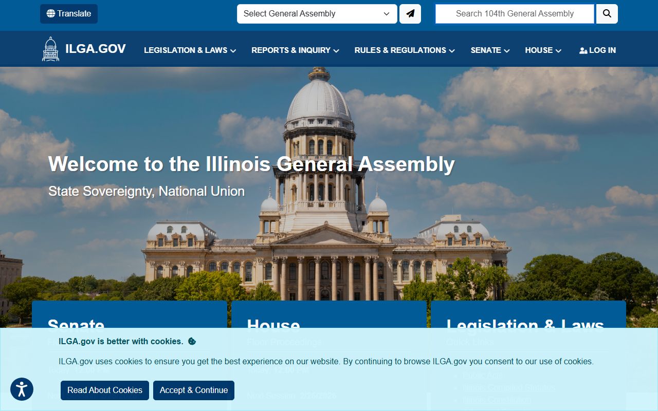 Illinois General Assembly website for traffic ticket records statutes
